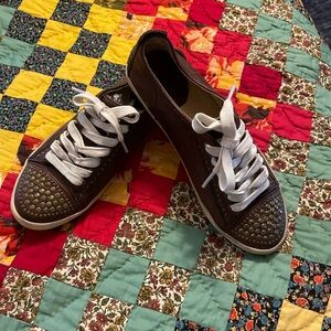 Frye leather Kira studded shoe